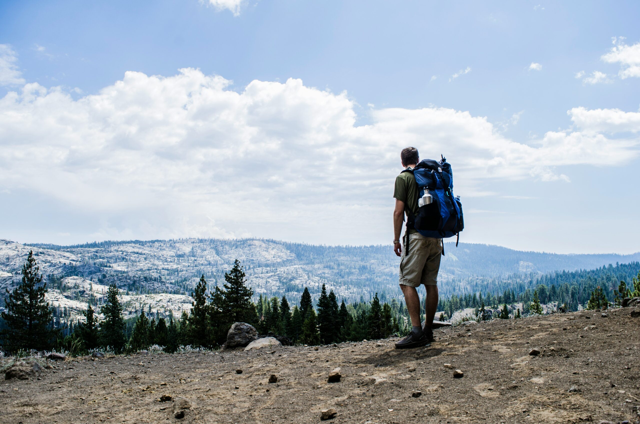 Hiking trail surrounded by natural scenery